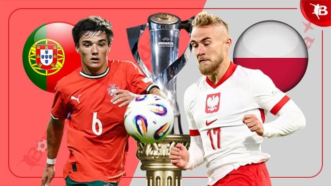 Trận đấu giữa U21 Bồ Đào Nha và U21 Ba Lan tại Vòng bảng Giải vô địch U21 châu Âu 2025